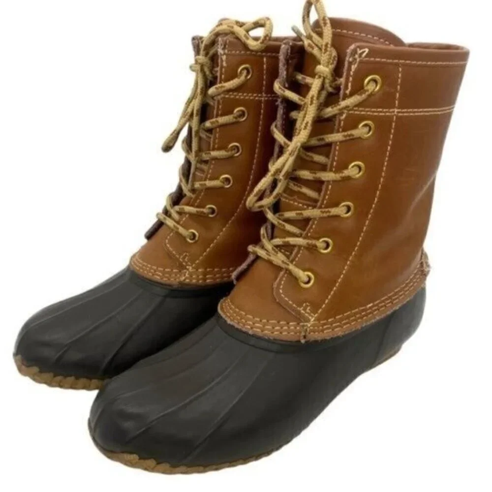 Khombu Women's Letty Leather Duck Boots Waterproof